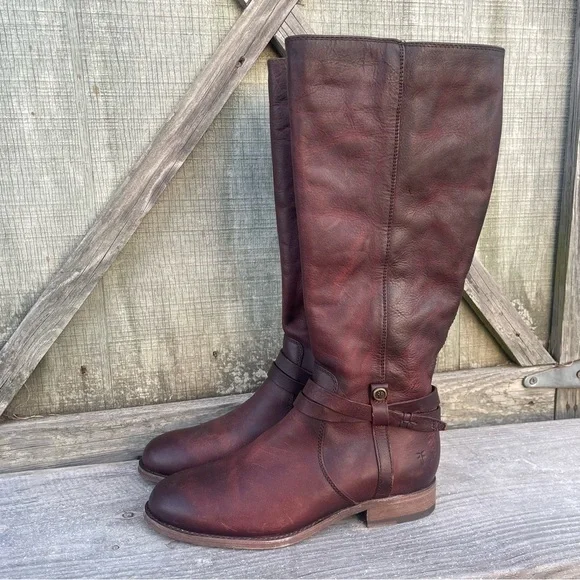 NWT Frye Melissa Belted Tall Riding Boots Size 6 - Picture 6 of 8